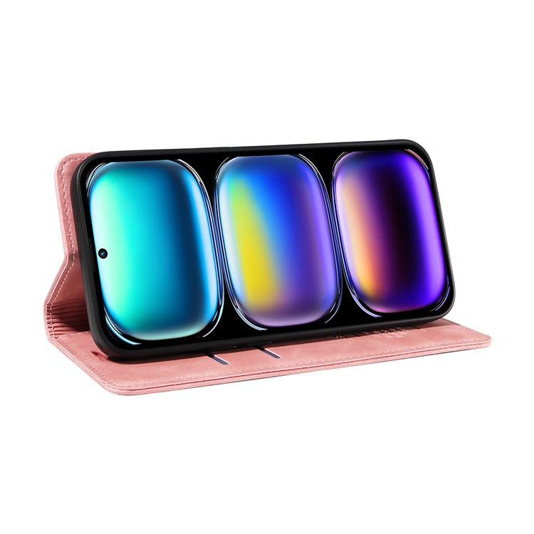 BETOPNICE 003 For Infinix Hot 50 Pro+ 4G Wallet Case Leather Phone Cover with Stand - Pink