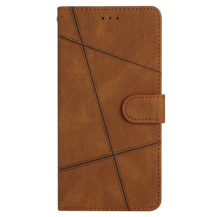 For Motorola Moto G75 5G Case Crazy Horse Texture PU Leather Wallet Stand Phone Cover - Brown