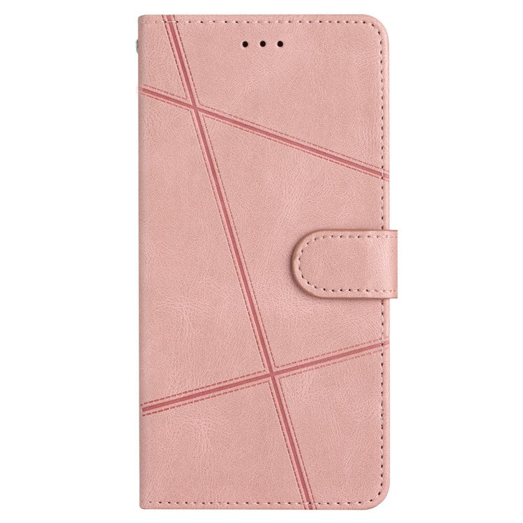 For Motorola Moto G75 5G Case Crazy Horse Texture PU Leather Wallet Stand Phone Cover - Rose Gold