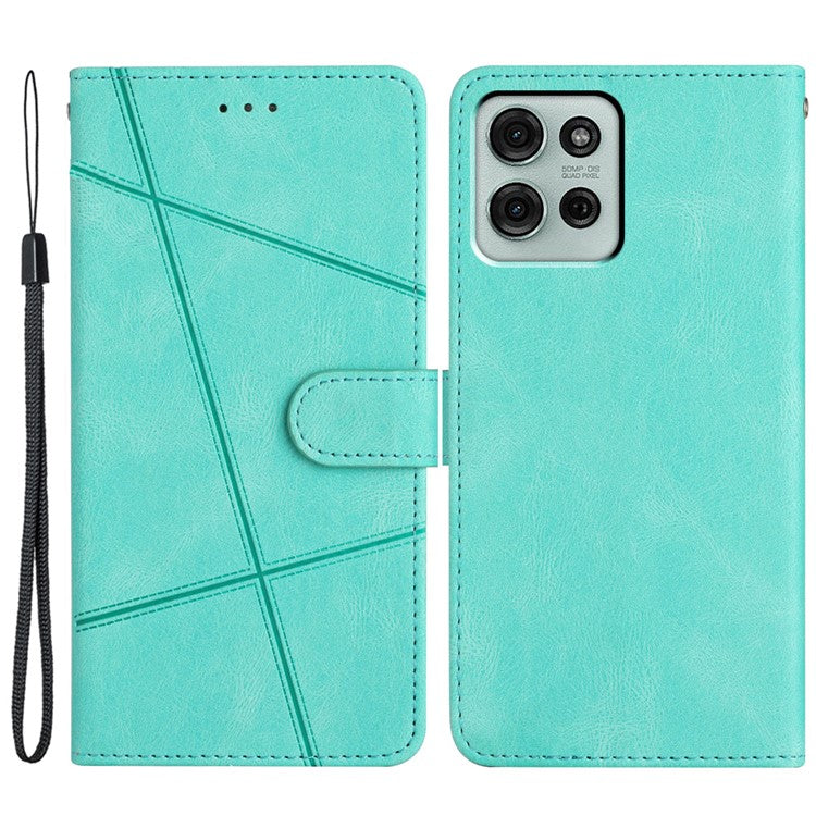 For Motorola Moto G75 5G Case Crazy Horse Texture PU Leather Wallet Stand Phone Cover - Green