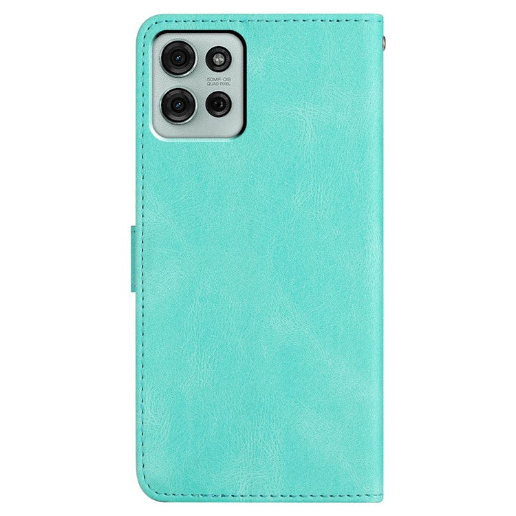 For Motorola Moto G75 5G Case Crazy Horse Texture PU Leather Wallet Stand Phone Cover - Green