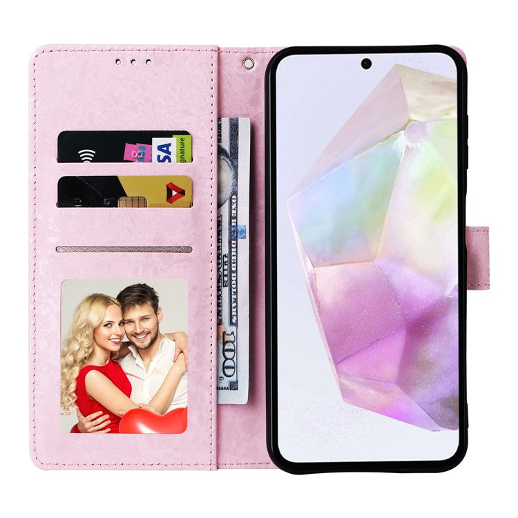 For Samsung Galaxy A26 5G Case RFID Blocking Flower Leather Phone Cover - Colorful Flower
