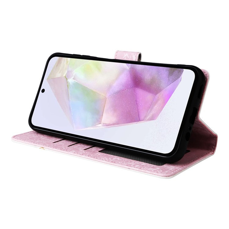 For Samsung Galaxy A26 5G Case RFID Blocking Flower Leather Phone Cover - Colorful Flower