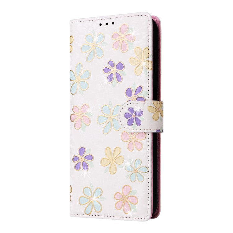 For Samsung Galaxy A26 5G Case RFID Blocking Flower Leather Phone Cover - Colorful Flower