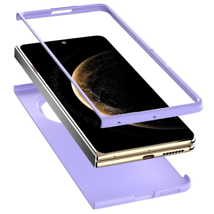 For Huawei Mate X6 Case Skin-Touch Texture Hard PC Folding Phone Cover - Purple