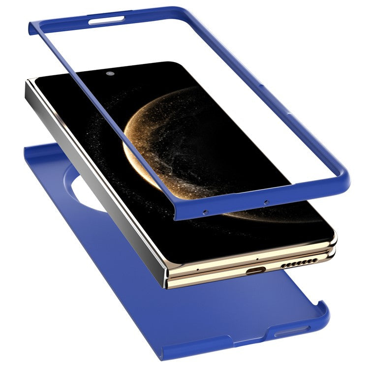 For Huawei Mate X6 Case Skin-Touch Texture Hard PC Folding Phone Cover - Dark Blue