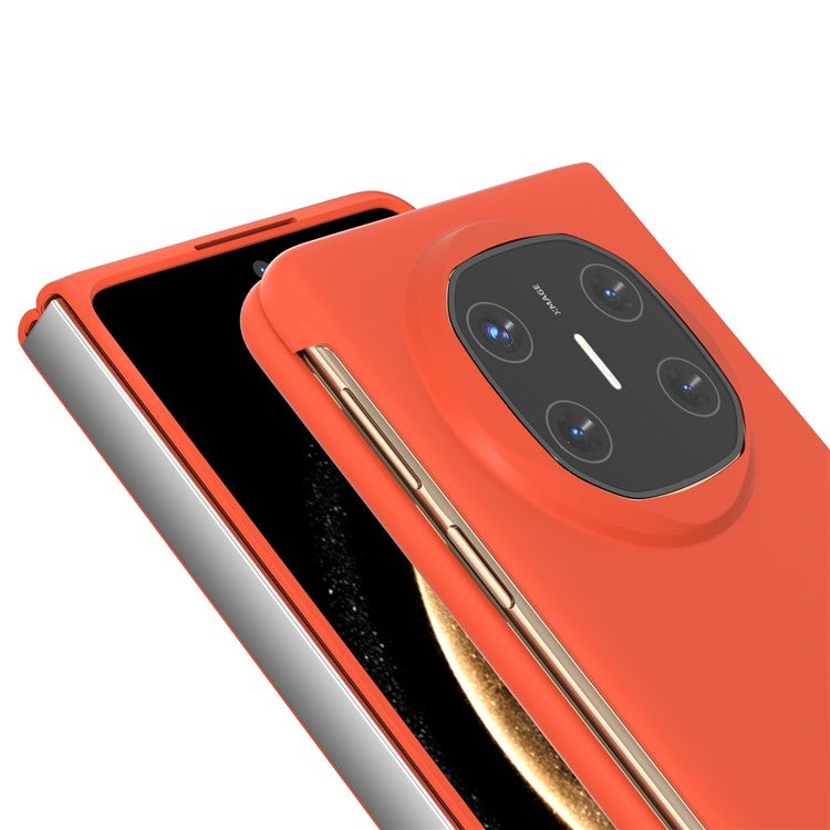 For Huawei Mate X6 Case Skin-Touch Texture Hard PC Folding Phone Cover - Orange