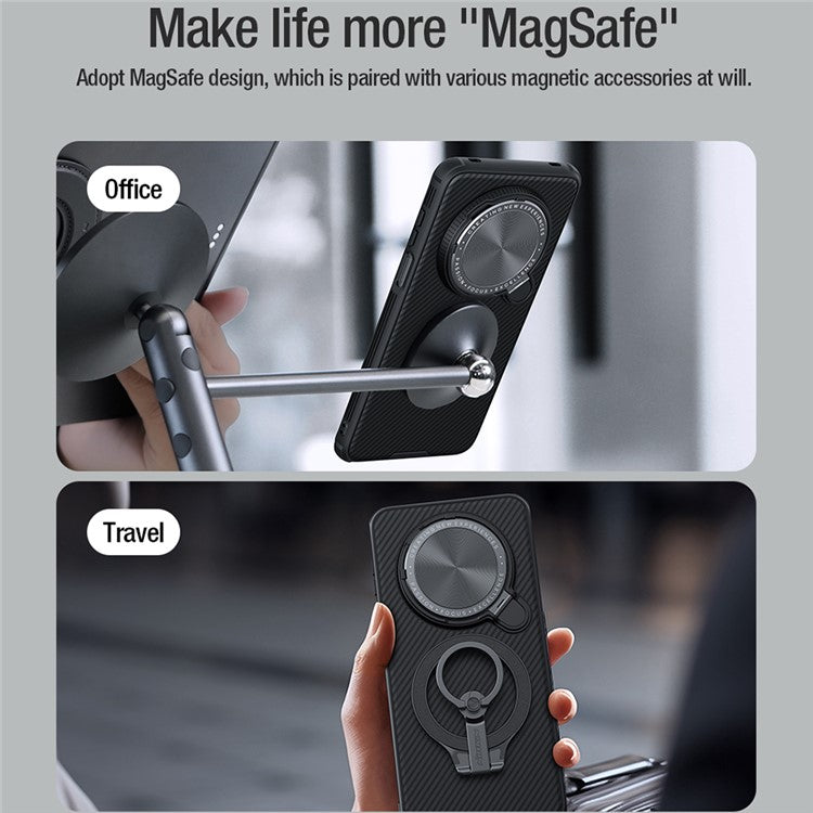 NILLKIN Camshield Prop Magnetic Series for Huawei Mate 70 Pro+  /  Mate 70 Pro Case Compatible with MagSafe PC+TPU Phone Cover with Camera Cover