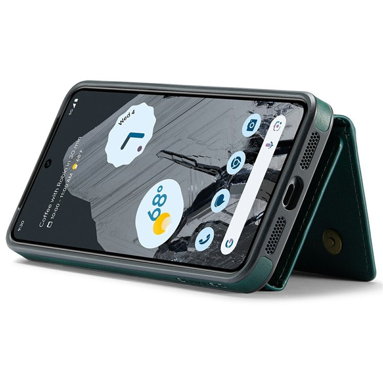 DG.MING M6 Series For Google Pixel 8 Pro Case Magnetic Wallet PU+PC+TPU Phone Cover - Green