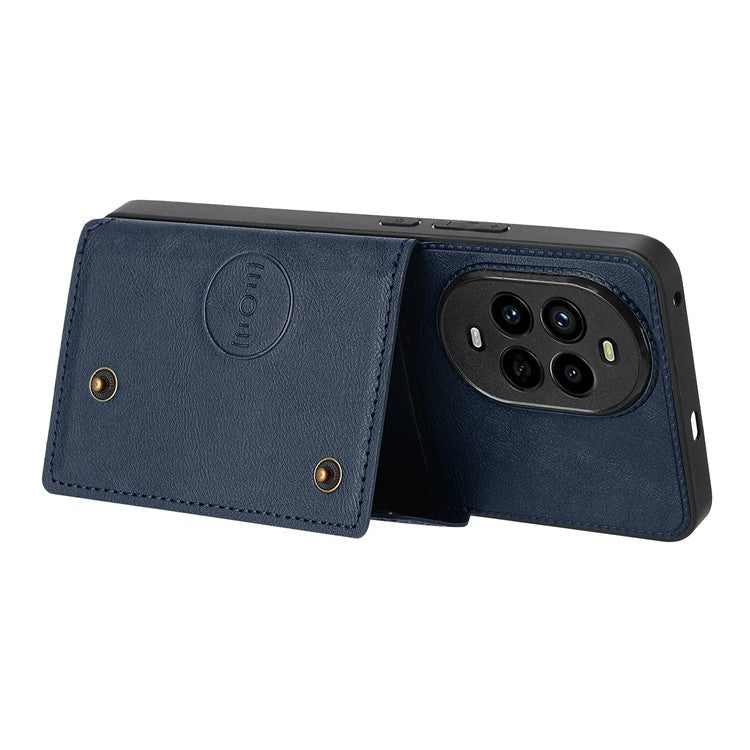 For Huawei nova 13 Pro 5G Case with Card Slots Kickstand Leather + TPU Phone Cover - Blue