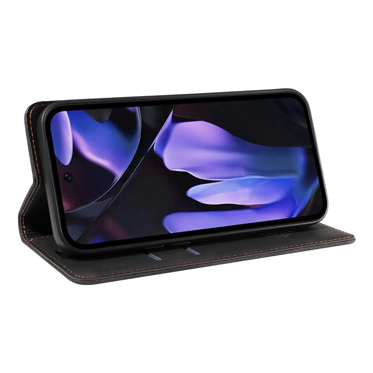 BETOPNICE 003 For Google Pixel 9a Wallet Case Leather Phone Cover with Stand - Black