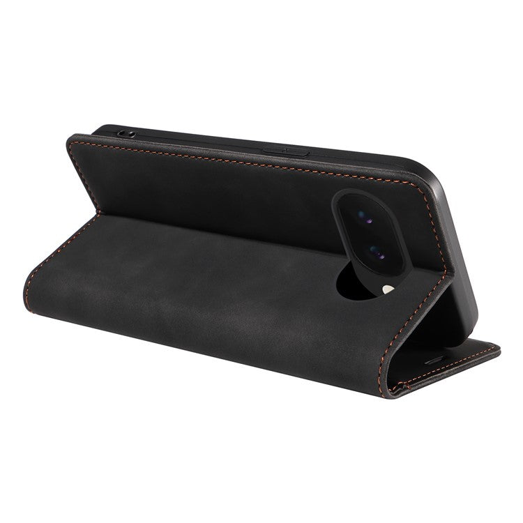 BETOPNICE 003 For Google Pixel 9a Wallet Case Leather Phone Cover with Stand - Black