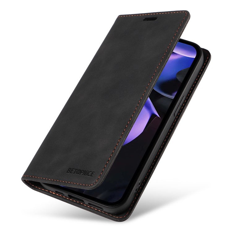 BETOPNICE 003 For Google Pixel 9a Wallet Case Leather Phone Cover with Stand - Black