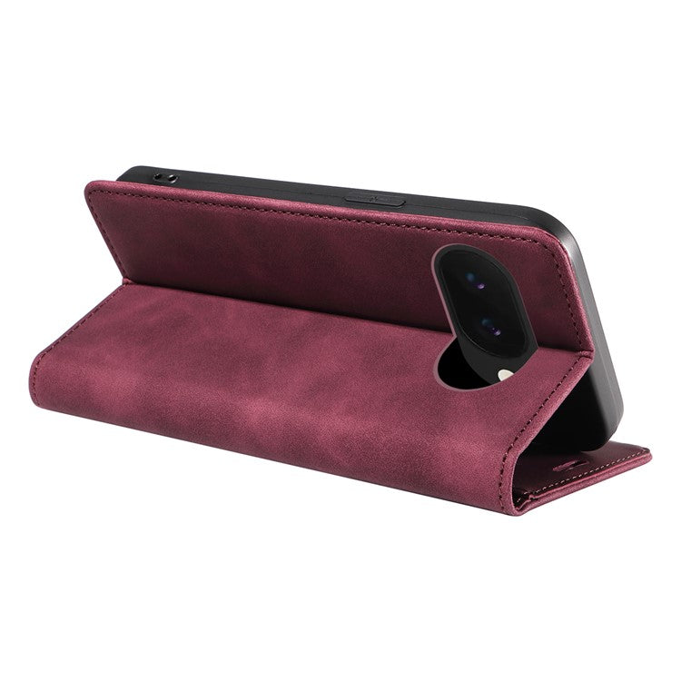 BETOPNICE 003 For Google Pixel 9a Wallet Case Leather Phone Cover with Stand - Red