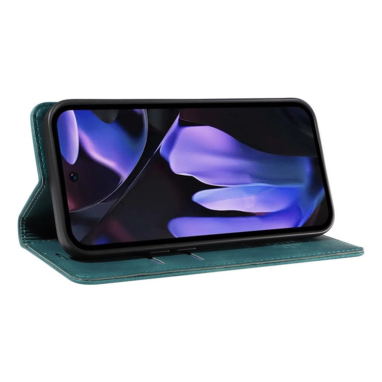 BETOPNICE 003 For Google Pixel 9a Wallet Case Leather Phone Cover with Stand - Green