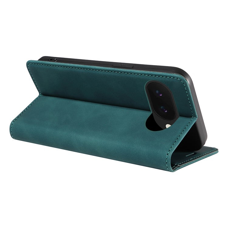 BETOPNICE 003 For Google Pixel 9a Wallet Case Leather Phone Cover with Stand - Green