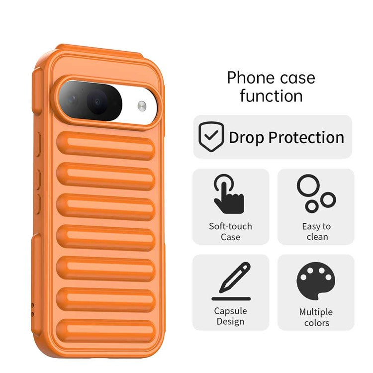For Google Pixel 9 / 9 Pro Case Protective TPU Phone Cover - Orange