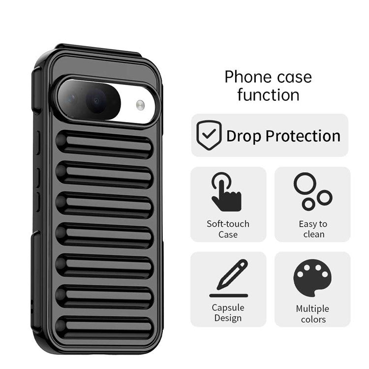 For Google Pixel 9 / 9 Pro Case Protective TPU Phone Cover - Black