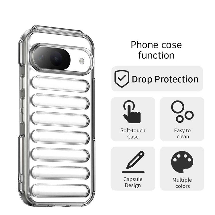 For Google Pixel 9 / 9 Pro Case Protective TPU Phone Cover - Transparent