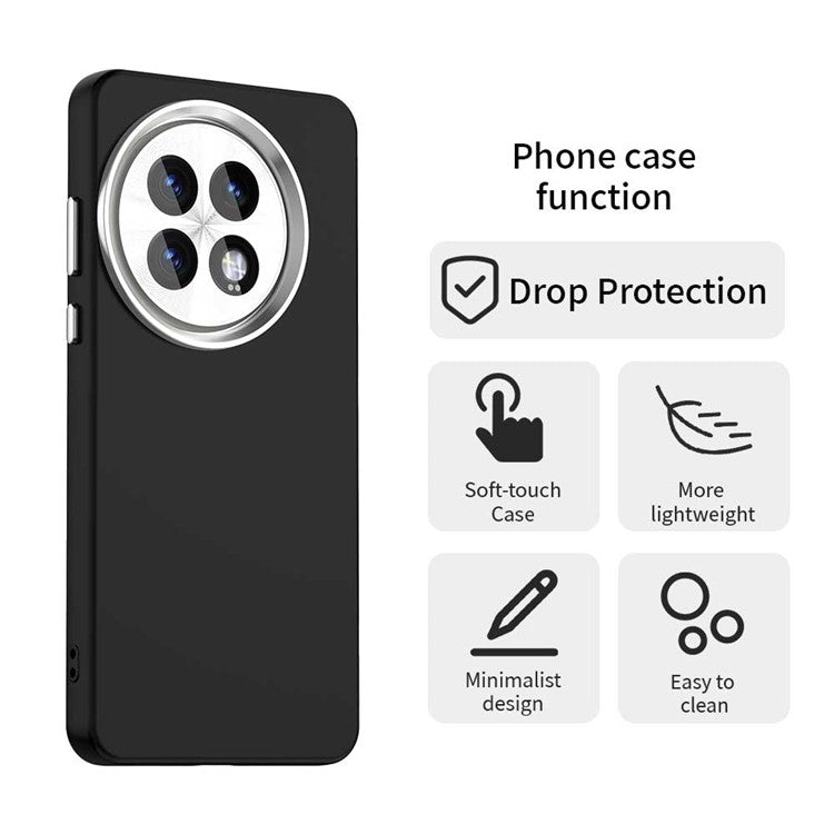 For OnePlus 13 Case TPU + TPE Anti Drop Protection Phone Cover - Black