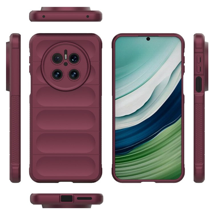 For Huawei Mate 70 Case Anti-Drop Soft TPU Rugged Phone Back Cover - Wine Red