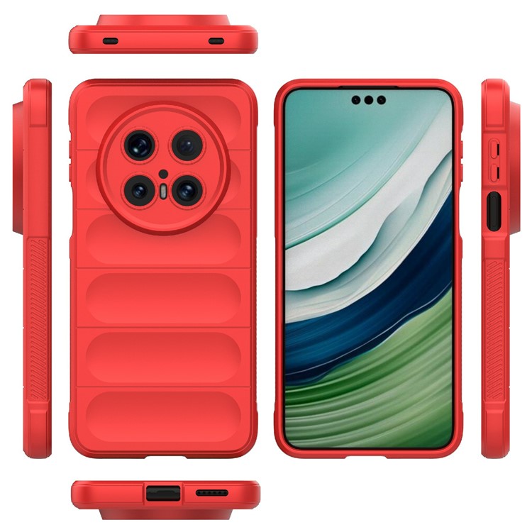 For Huawei Mate 70 Pro+ / Mate 70 Pro Case Anti-Drop Soft TPU Rugged Phone Back Cover - Red