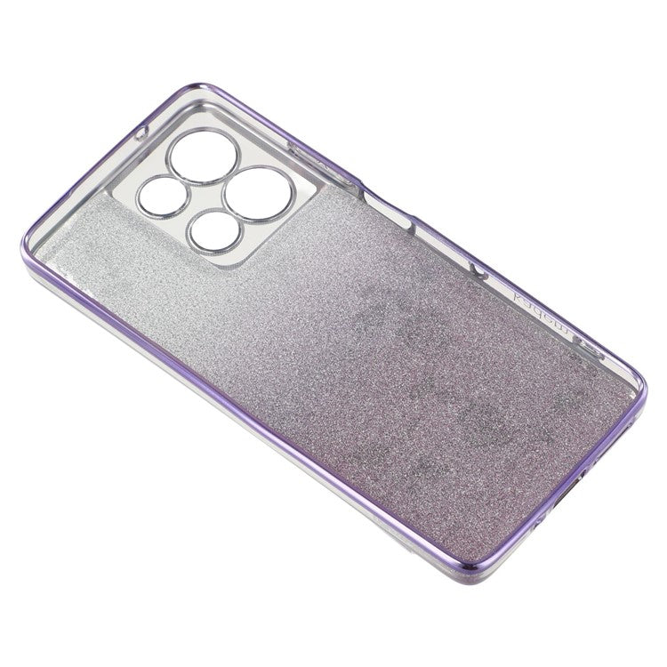 KADEM For Motorola Moto G75 5G Case Flower TPU Flexible Gradient Phone Cover - Purple