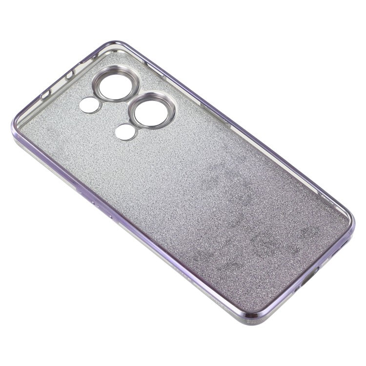 KADEM For OnePlus Ace 2V / Nord 3 5G Case Flower Pattern TPU Gradient Phone Cover with Lanyards - Purple