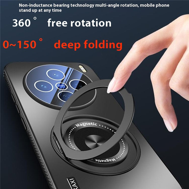 For vivo X200 5G Case Compatible with MagSafe Kickstand TPU PC Heat Dissipation Phone Cover - Black