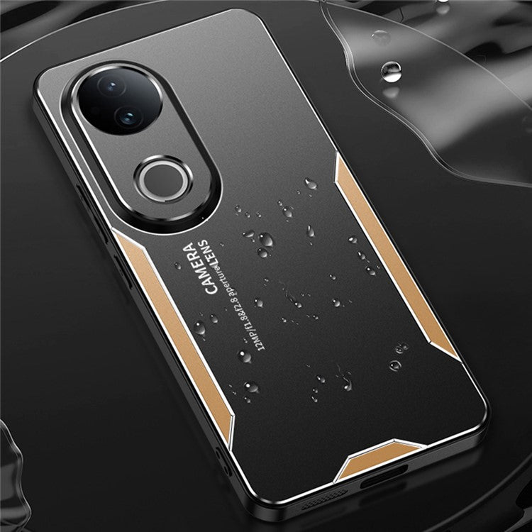 For vivo S20 5G Phone Case Aluminium Alloy TPU PC Back Cover - Gold