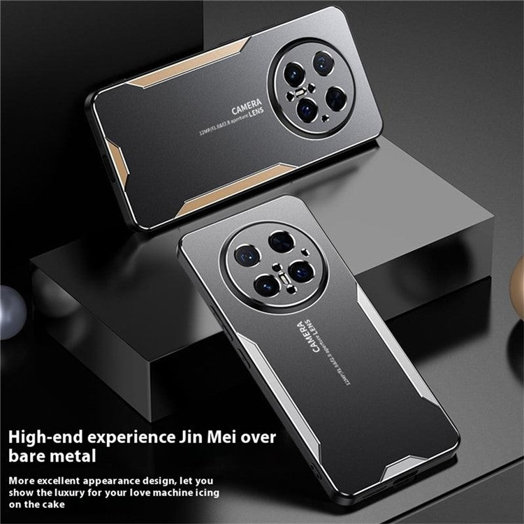 For Huawei Mate 70 Pro / 70 Pro+ Phone Case Aluminium Alloy TPU PC Back Cover - Gold