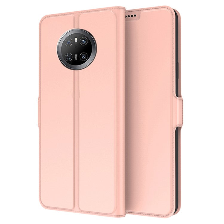 For Huawei Mate 70 Case Shockproof TPU Inner Shell Leather Phone Cover Card Slot - Rose Gold