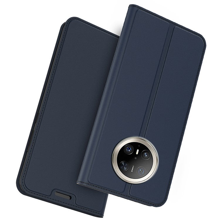 For Huawei Mate 70 Pro / 70 Pro+ Case PU Leather Phone Cover with Card Holder Stand Magnetic Closure - Blue