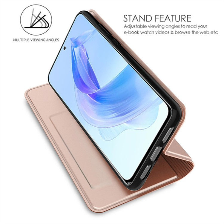 For Huawei Mate 70 Pro / 70 Pro+ Case PU Leather Phone Cover with Card Holder Stand Magnetic Closure - Rose Gold