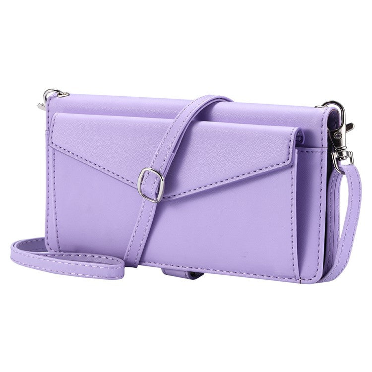 For Motorola Moto G75 5G Leather Case Wallet Stand Phone Cover with Straps - Purple