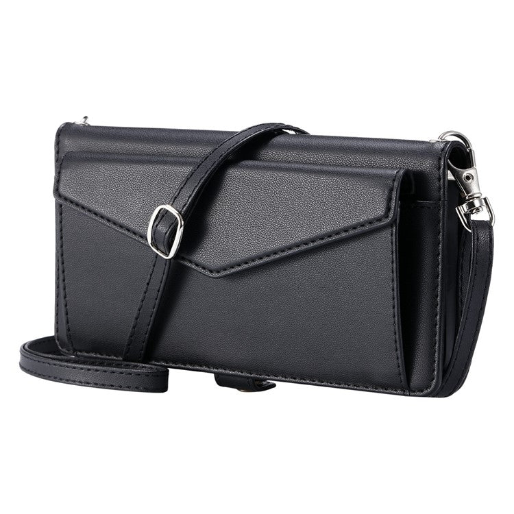 For Motorola Moto G75 5G Leather Case Wallet Stand Phone Cover with Straps - Black