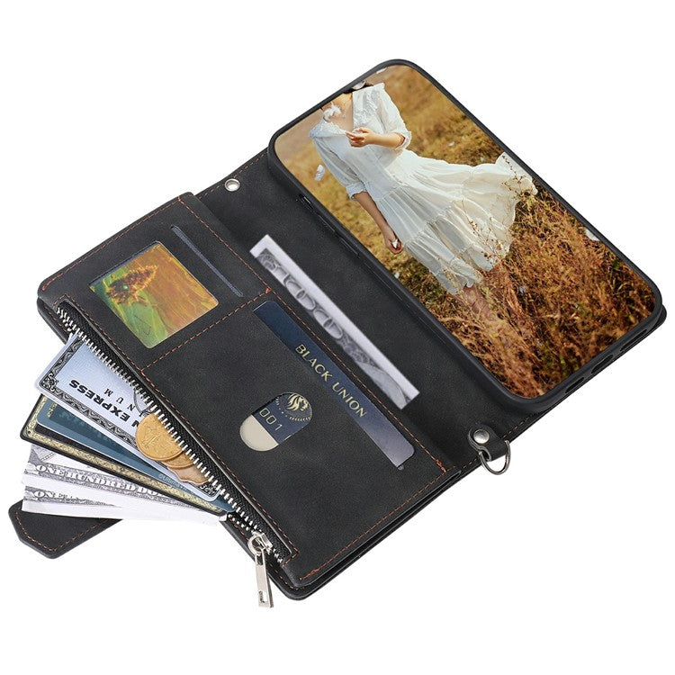 Style 005 For Motorola Moto G75 5G Wallet Case Rhombus Stitching Line PU Leather Phone Cover - Black