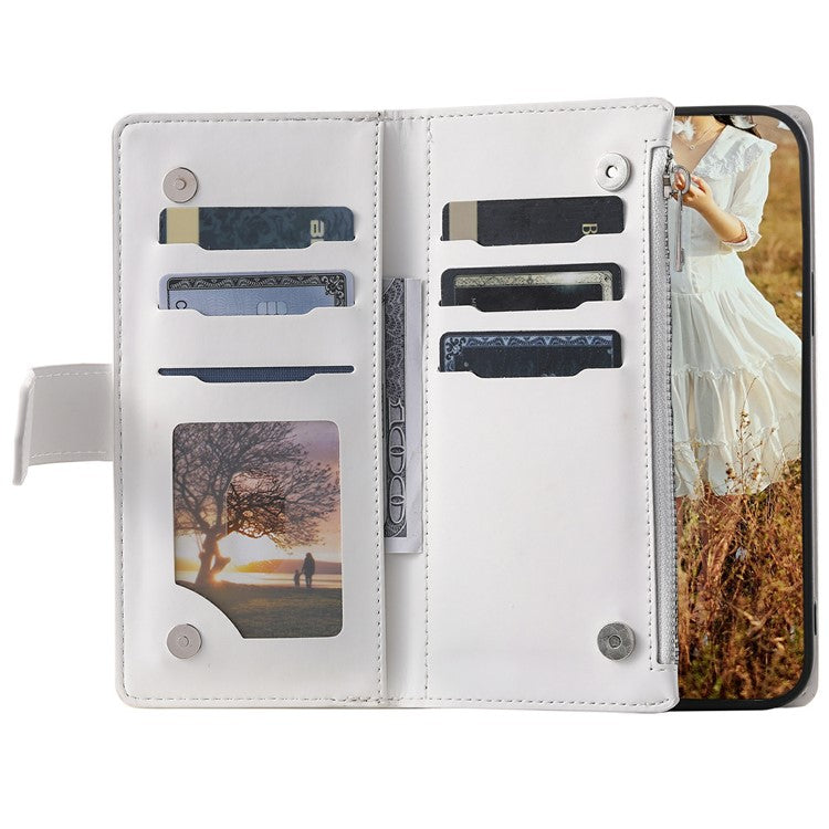 Style 005 For Motorola Moto G75 5G Wallet Case Rhombus Stitching Line PU Leather Phone Cover - White