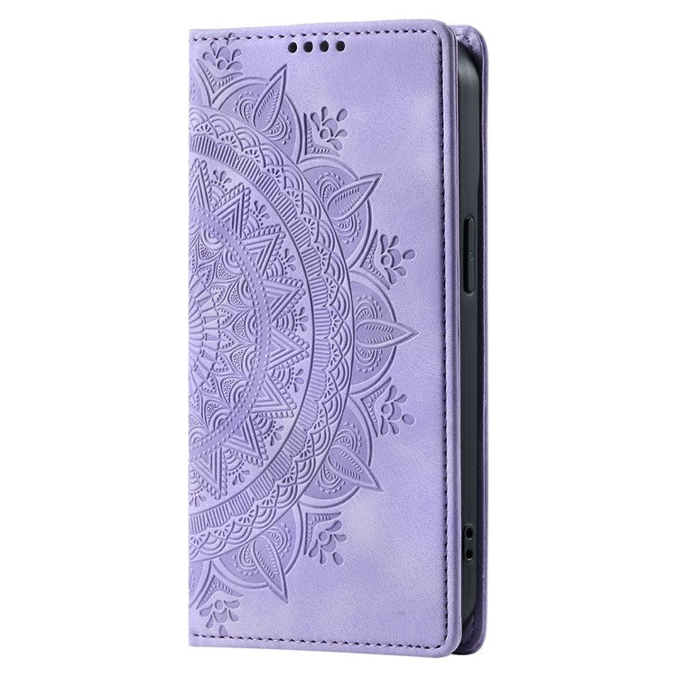 Style-010 For Motorola Moto G75 5G Case Magnetic Closing Leather Phone Cover Pattern Imprinted - Purple