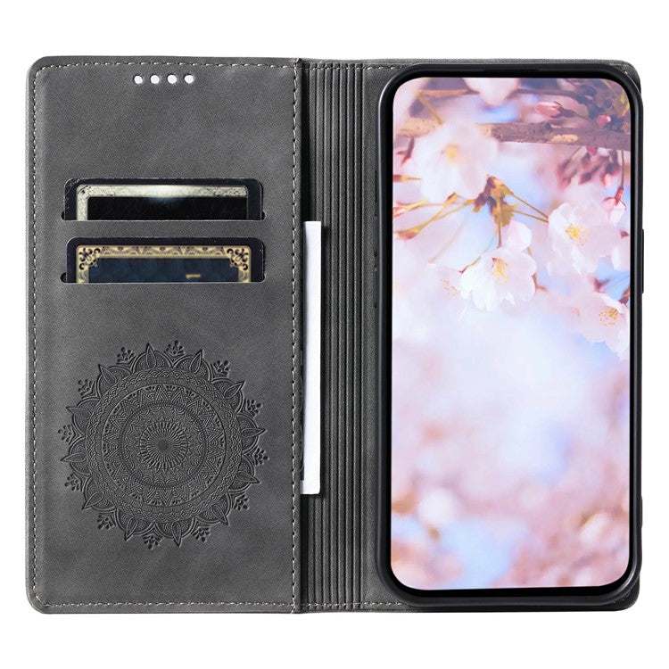 Style-010 For Motorola Moto G75 5G Case Magnetic Closing Leather Phone Cover Pattern Imprinted - Grey
