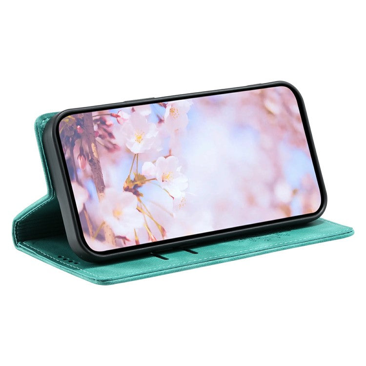 Style-010 For Motorola Moto G75 5G Case Magnetic Closing Leather Phone Cover Pattern Imprinted - Mint Green