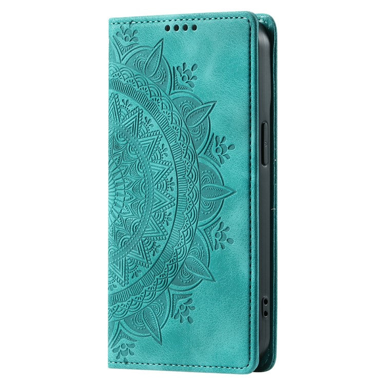 Style-010 For Motorola Moto G75 5G Case Magnetic Closing Leather Phone Cover Pattern Imprinted - Mint Green