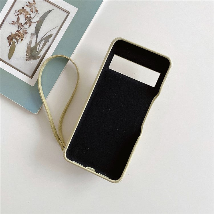 For Google Pixel 8 Pro Case Zipper Card Slots PU Leather Phone Back Cover with Wrist Strap - Green