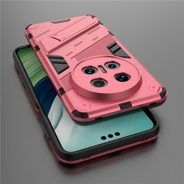 For Huawei Mate 70 Pro+ / Mate 70 Pro Case PC + TPU Shockproof Phone Cover with Kickstand - Rose
