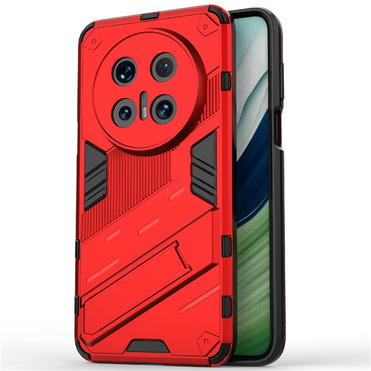 For Huawei Mate 70 Pro+ / Mate 70 Pro Case PC + TPU Shockproof Phone Cover with Kickstand - Red