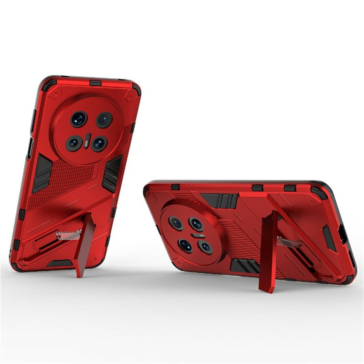 For Huawei Mate 70 Pro+ / Mate 70 Pro Case PC + TPU Shockproof Phone Cover with Kickstand - Red