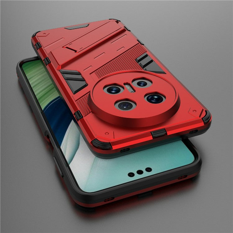 For Huawei Mate 70 Pro+ / Mate 70 Pro Case PC + TPU Shockproof Phone Cover with Kickstand - Red