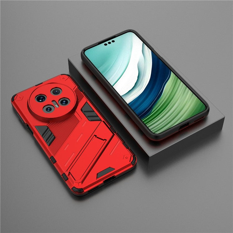 For Huawei Mate 70 Pro+ / Mate 70 Pro Case PC + TPU Shockproof Phone Cover with Kickstand - Red