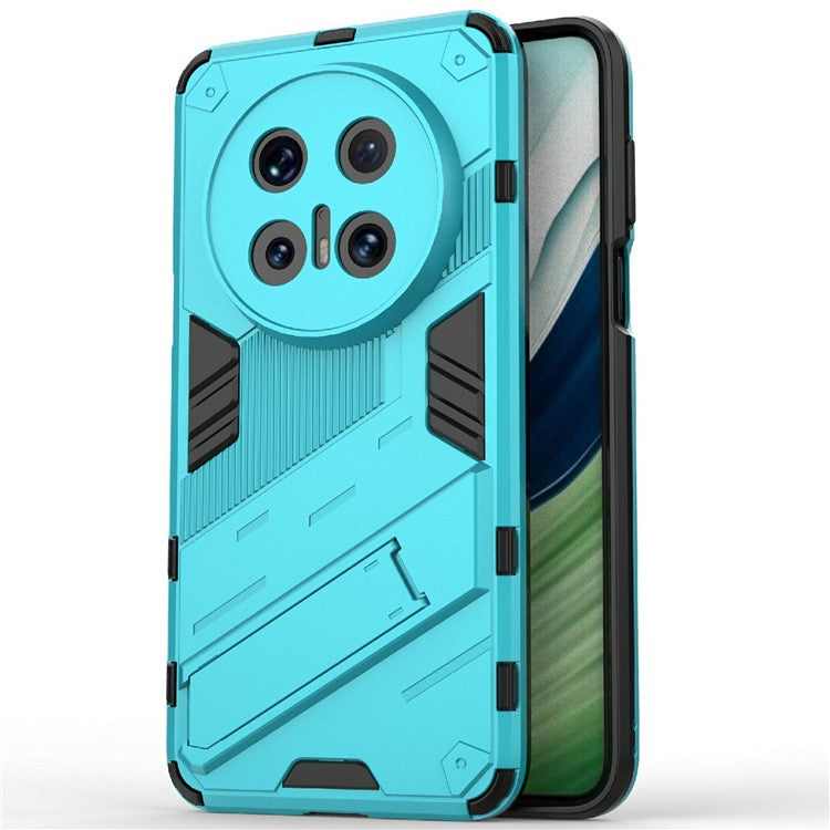 For Huawei Mate 70 Pro+ / Mate 70 Pro Case PC + TPU Shockproof Phone Cover with Kickstand - Baby Blue