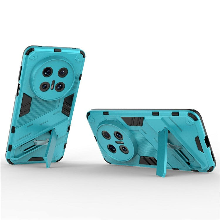 For Huawei Mate 70 Pro+ / Mate 70 Pro Case PC + TPU Shockproof Phone Cover with Kickstand - Baby Blue